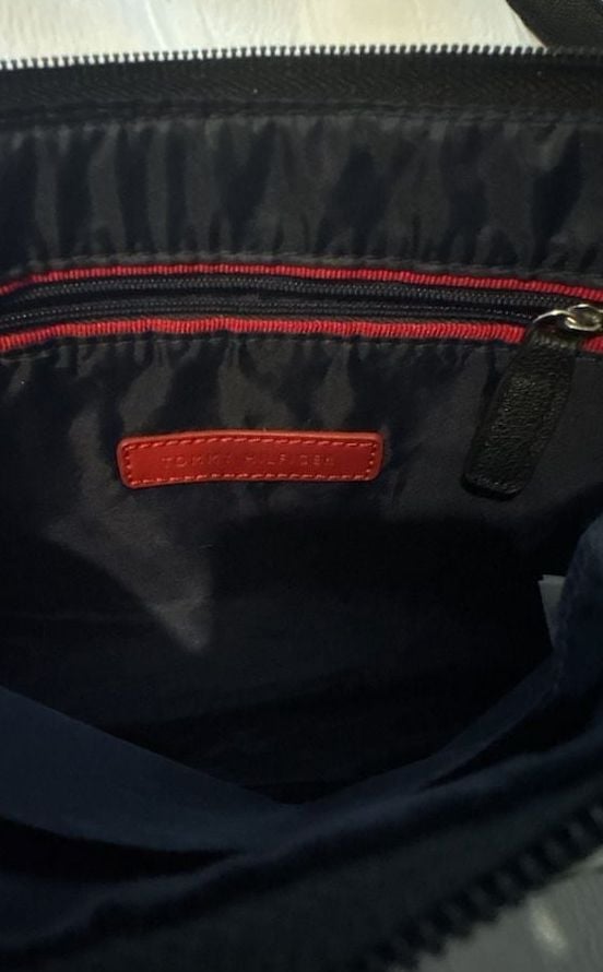 Tommy Hilfiger Monogram Crossbody Bag Black Nylon 3
