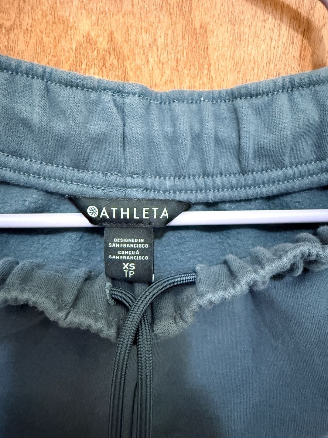Athleta Sweatpants Size XS Gray Joggers Drawstring Fleece 4