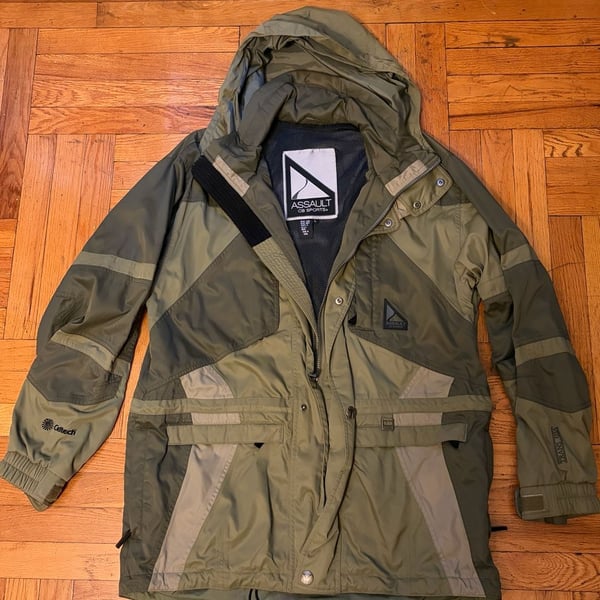 Assault CB Sports Jacket Size L Olive Green Celtech Gorpcore