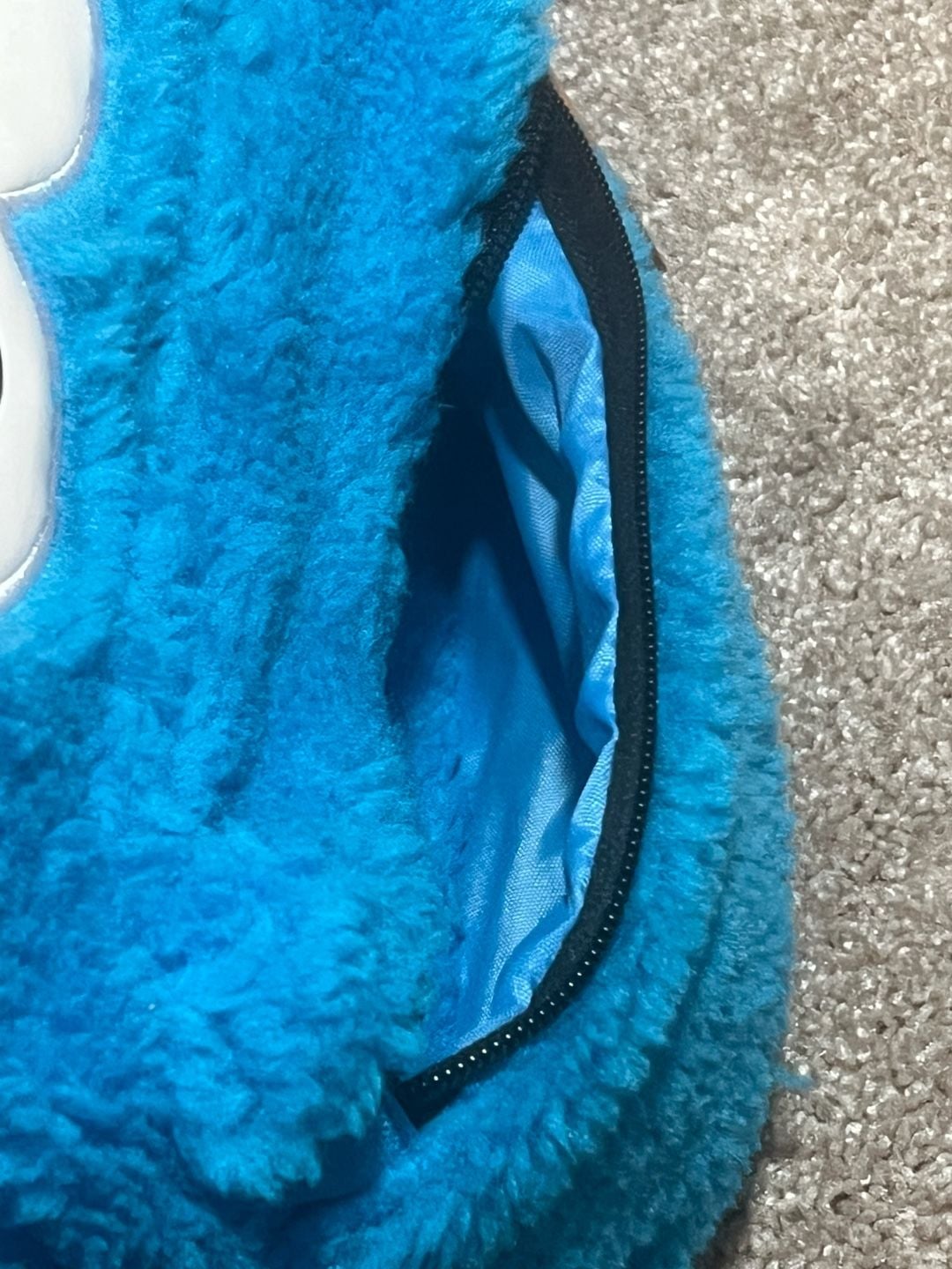 Sesame Street Cookie Monster Toddler Plush Backpack Blue 12
