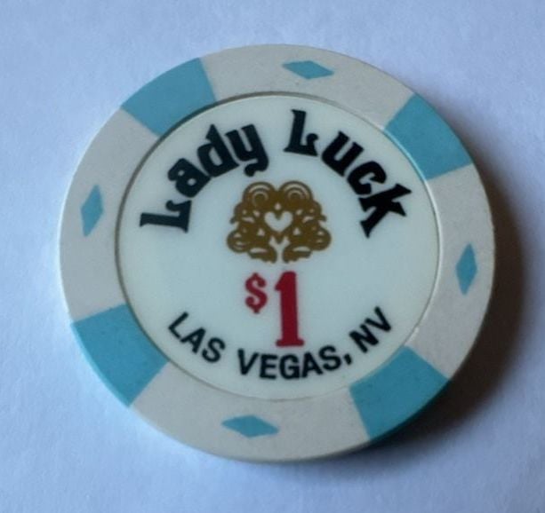 Lady Luck Casino Las Vegas 1 Dollar Gaming Chip 2