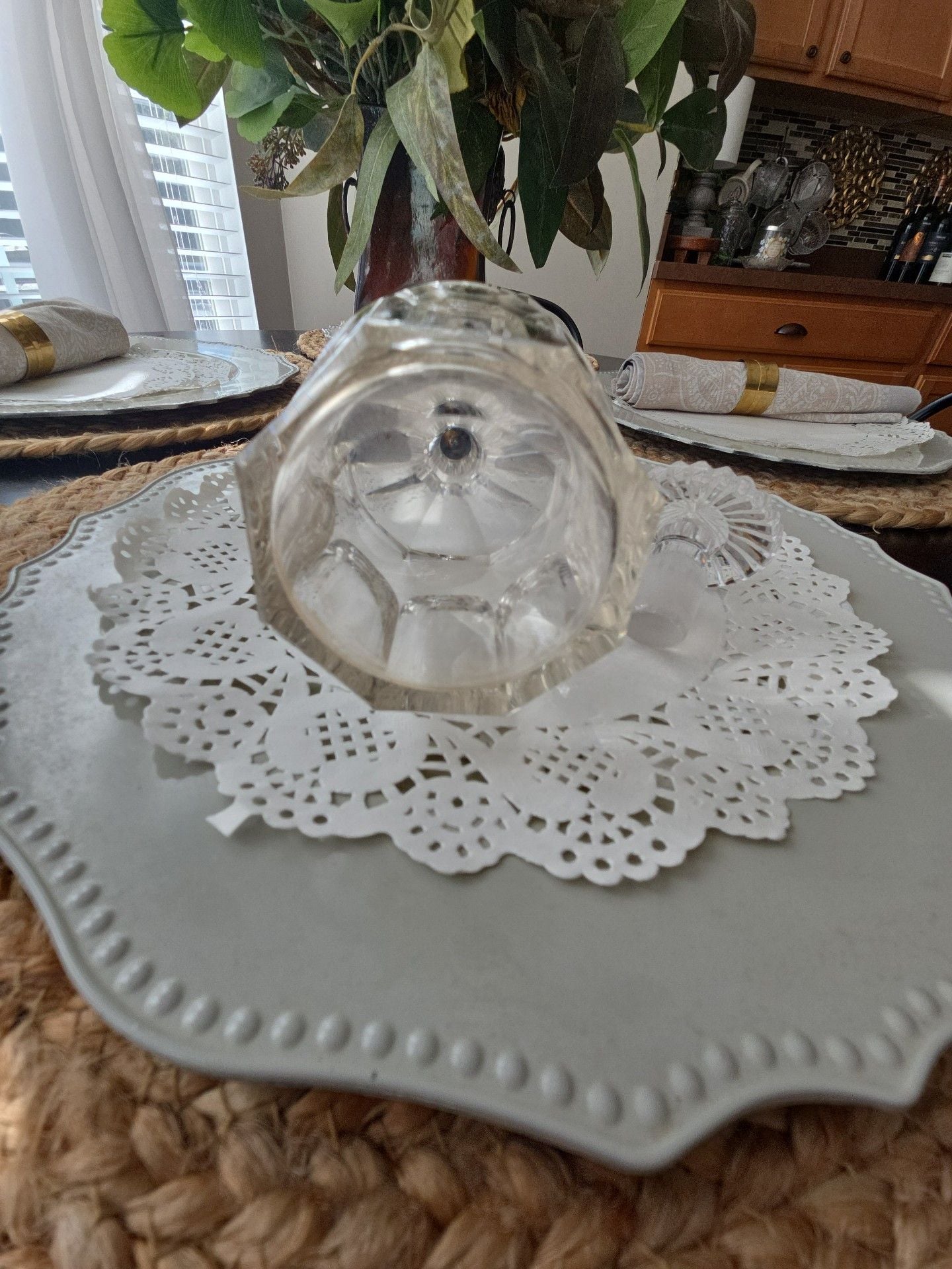 Val St. Lambert Crystal Siebel Decanter Clear Cut Glass Stopper 4