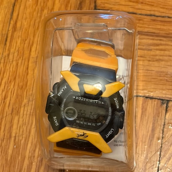 Allstar Marketing Group Chrono Alarm Watch Style 12125 Yellow Digital