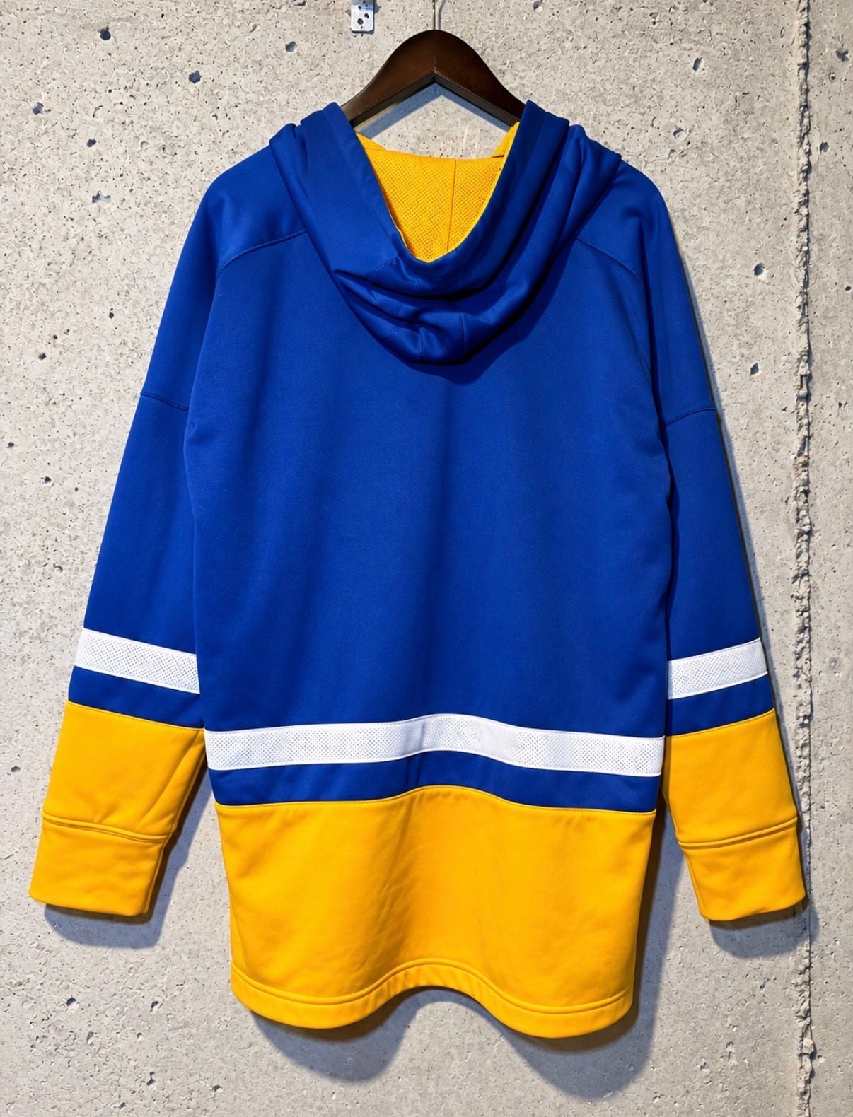 Fanatics St. Louis Blues NHL Lace-Up Hockey Hoodie Blue Yellow 5