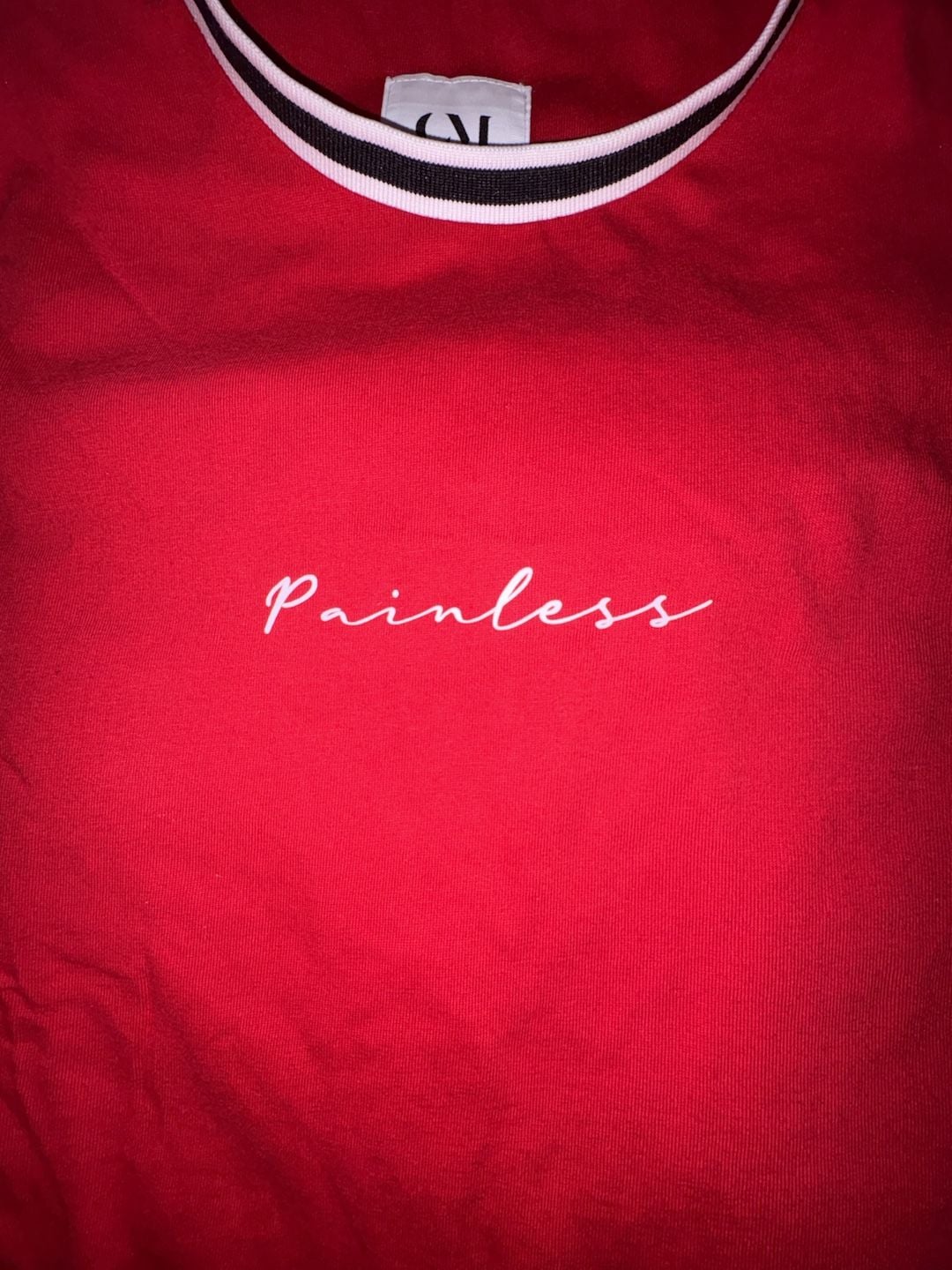 Ricky Singh Painless T-Shirt Size US A M Red Short Sleeve Ringer 2