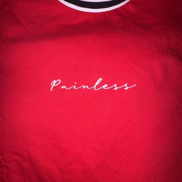 Ricky Singh Painless T-Shirt Size US A M Red Short Sleeve Ringer