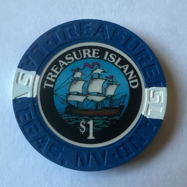Treasure Island Las Vegas NV 1 Dollar Casino Gaming Poker Chip