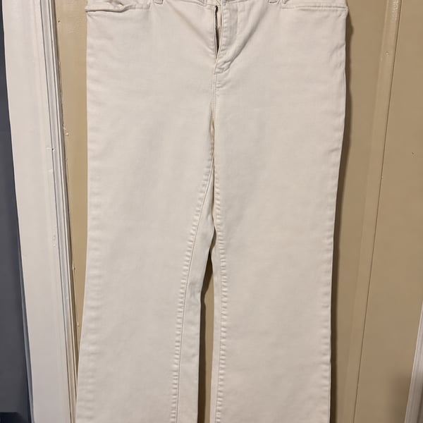 Lauren Jeans Co. Ralph Lauren Pants Size 8 White Cotton Flap Pocket