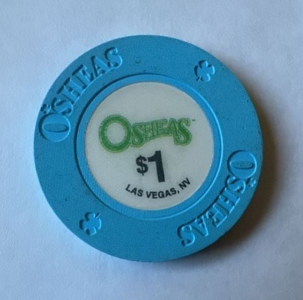 O'Sheas Casino $1 Las Vegas NV Poker Chip Blue 2