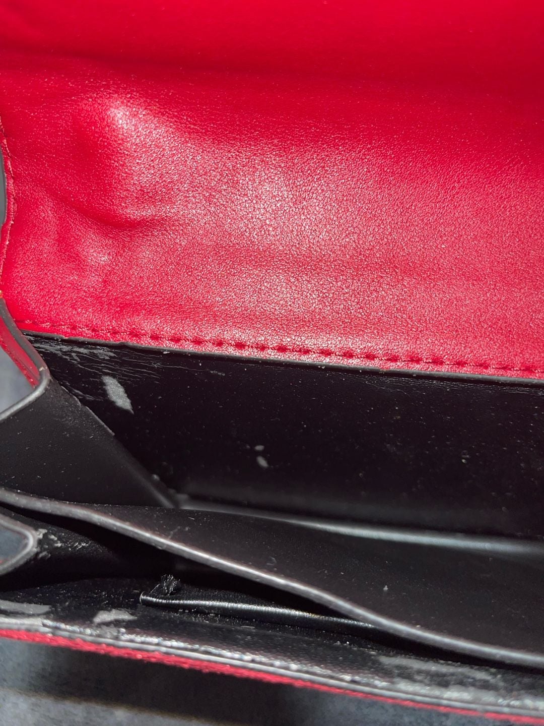 Studded Red Suede Chain Shoulder Bag 4