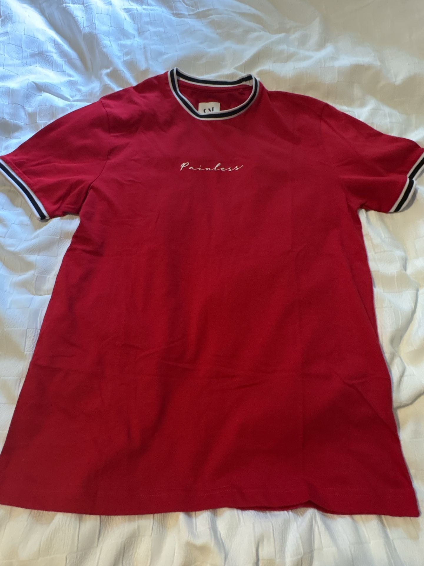 Ricky Singh Painless T-Shirt Size US A M Red Short Sleeve Ringer 5