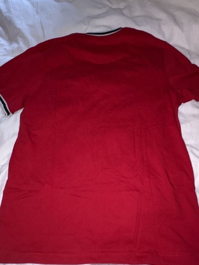 Ricky Singh Painless T-Shirt Size US A M Red Short Sleeve Ringer 4