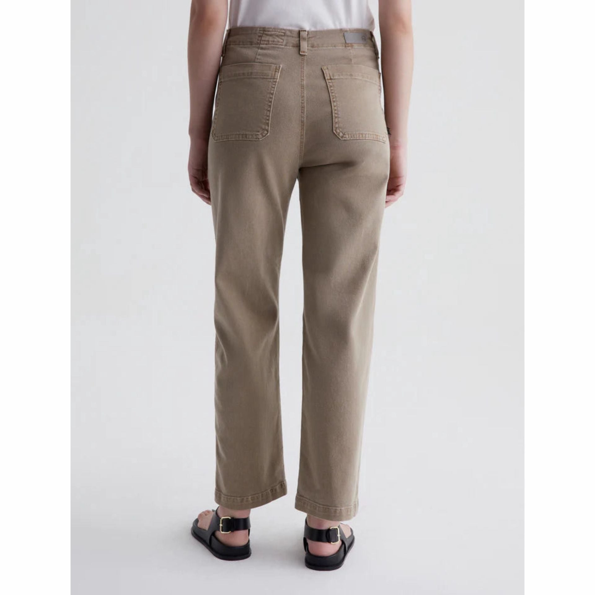 AG Analeigh High-Rise Straight Crop Pants Sulfur Desert Taupe 4