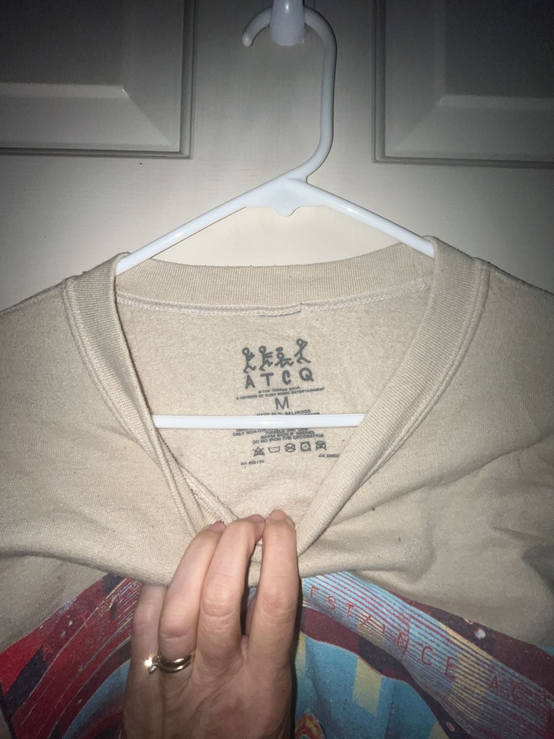 The Thread Shop A Tribe Called Quest Sweatshirt Size M Beige Graphic 3