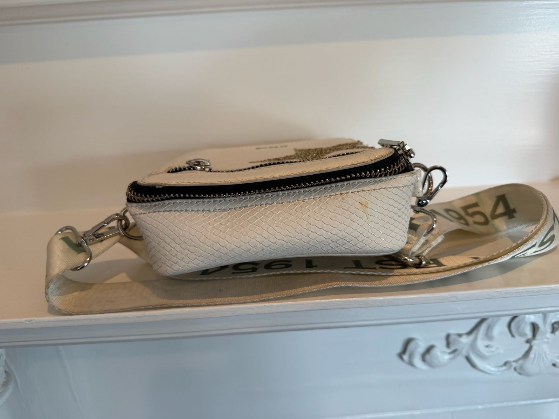Vintage Havana Rocker Snake White Gold Star Crossbody Bag 6