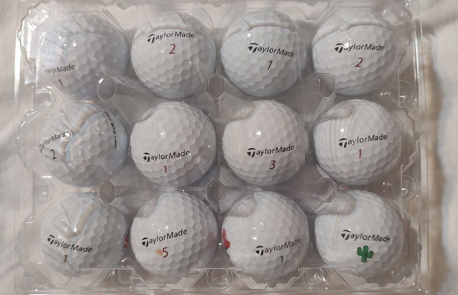 TaylorMade Golf Balls Used Good 12 Pack White 1