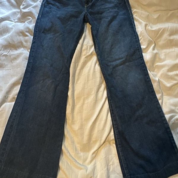 Abercrombie and Fitch Bootcut Jeans Size 8 Dark Wash Blue Denim