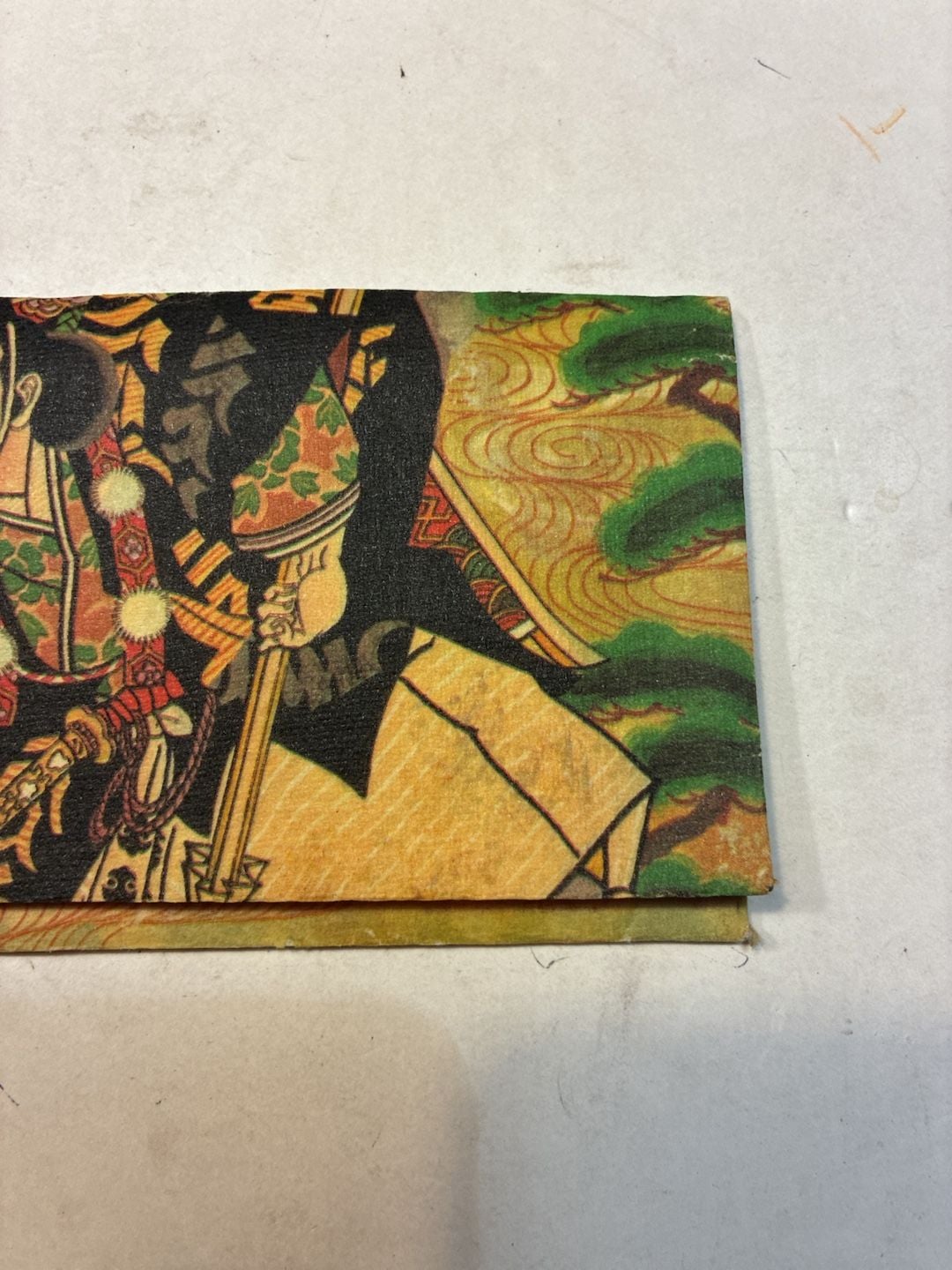 Vintage Japanese Paper Wallet Kyoto Yuzenzome Art Kabuki Actor Print 5