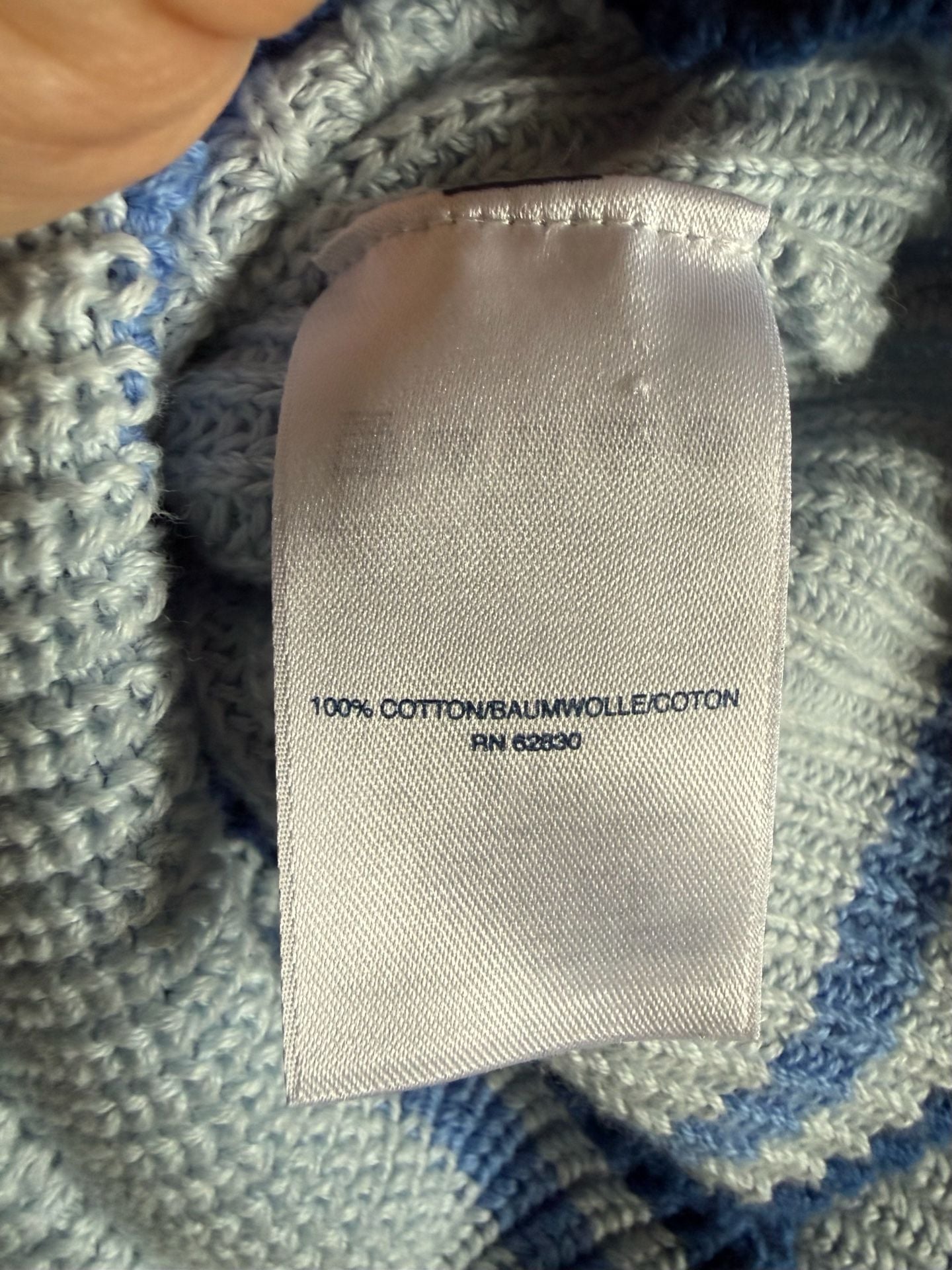 Lands' End Drifter Zip Hoodie Size M Light Blue Cotton Sweater 4