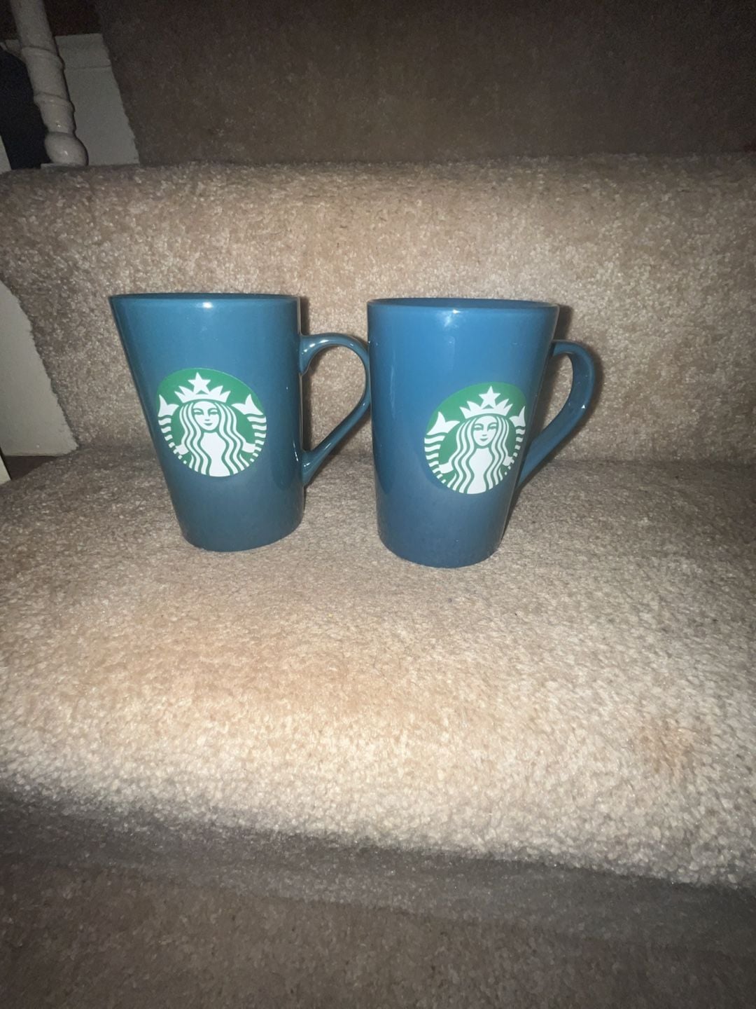 Starbucks Blue Coffee Mug 11oz Set of 2 2020 Teal Green Mermaid Logo 1