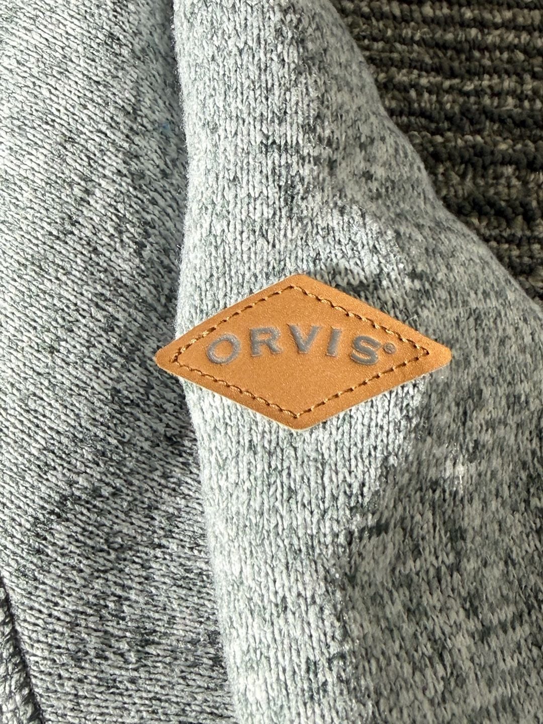 Orvis Sherpa Lined 1/4 Zip Pullover Size XL Gray 6