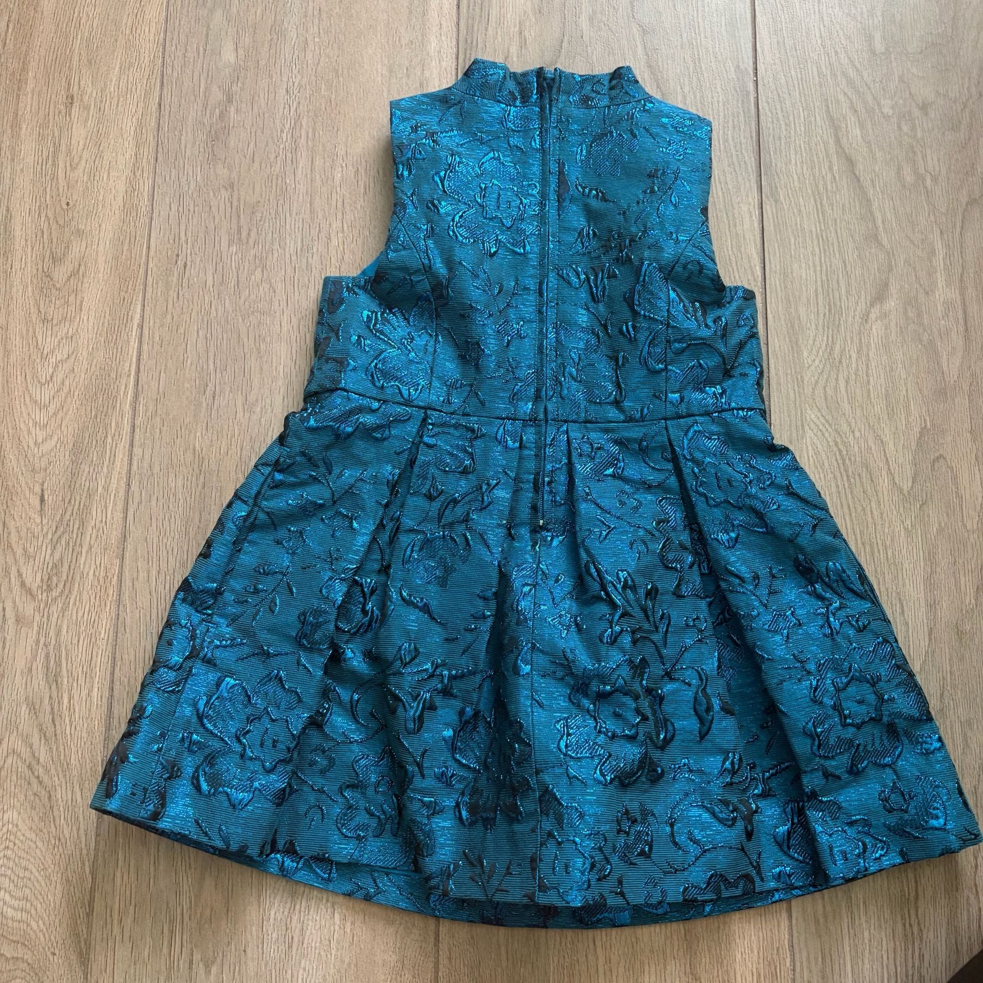 Lilly Pulitzer Mini Tanlee Dress Size 3 Teal Bay Blooming Brocade Brocade 4