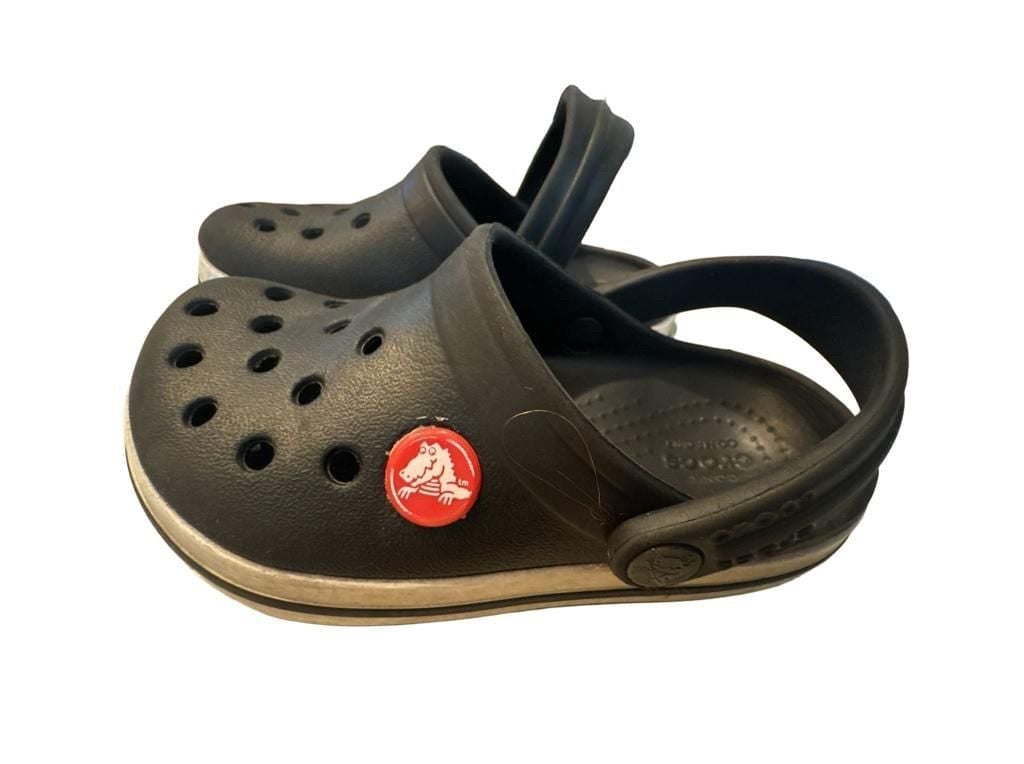 Crocs Unisex Crocband Clog Size kids 8 Black Slip On Sandals 2