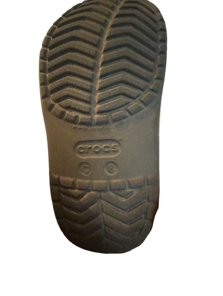 Crocs Unisex Crocband Clog Size kids 8 Black Slip On Sandals 7