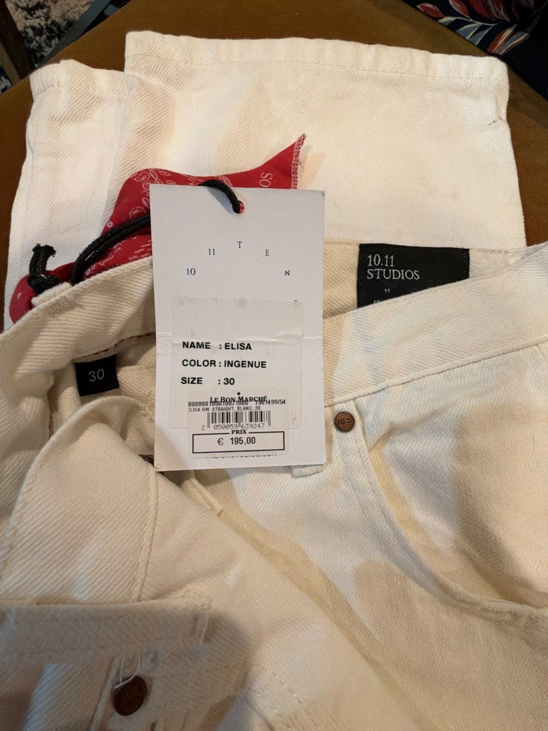10.11 Studios Elisa Straight Jean Size 30 White Ingenue New With Tags 1