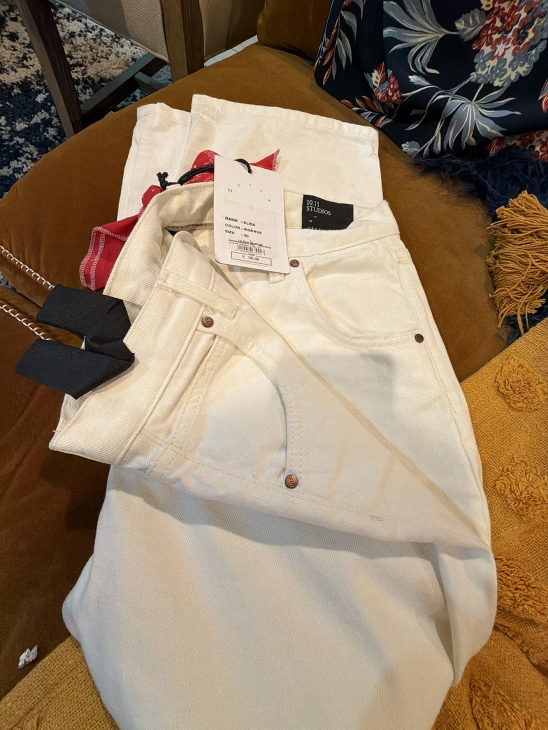 10.11 Studios Elisa Straight Jean Size 30 White Ingenue New With Tags 3