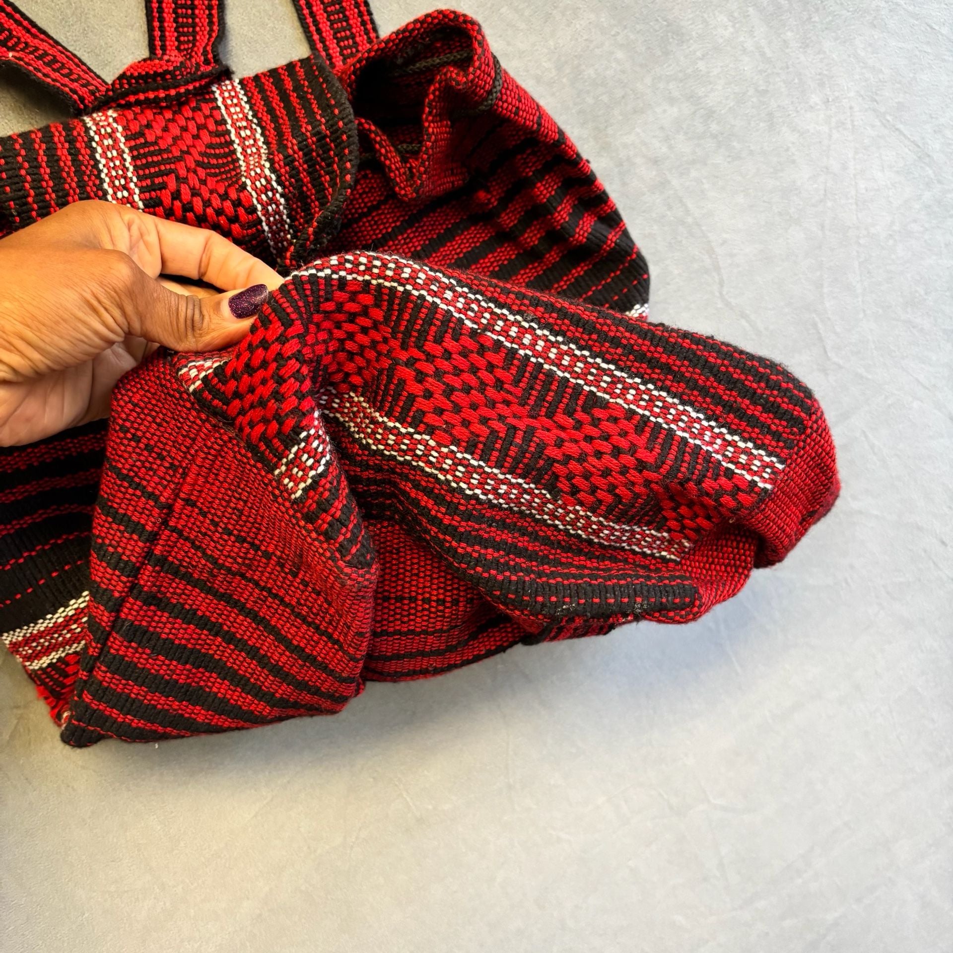 San Francisco 49ers Mexican Drug Rug Woven Backpack Striped Logo 5