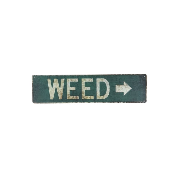 New Metal WEED Aluminum Street Sign