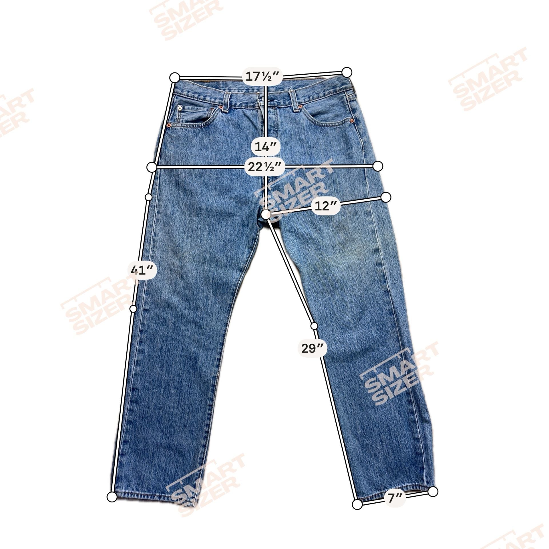 Levi's 501 Size 36x30 Medium Wash Denim Straight Leg Jeans 6
