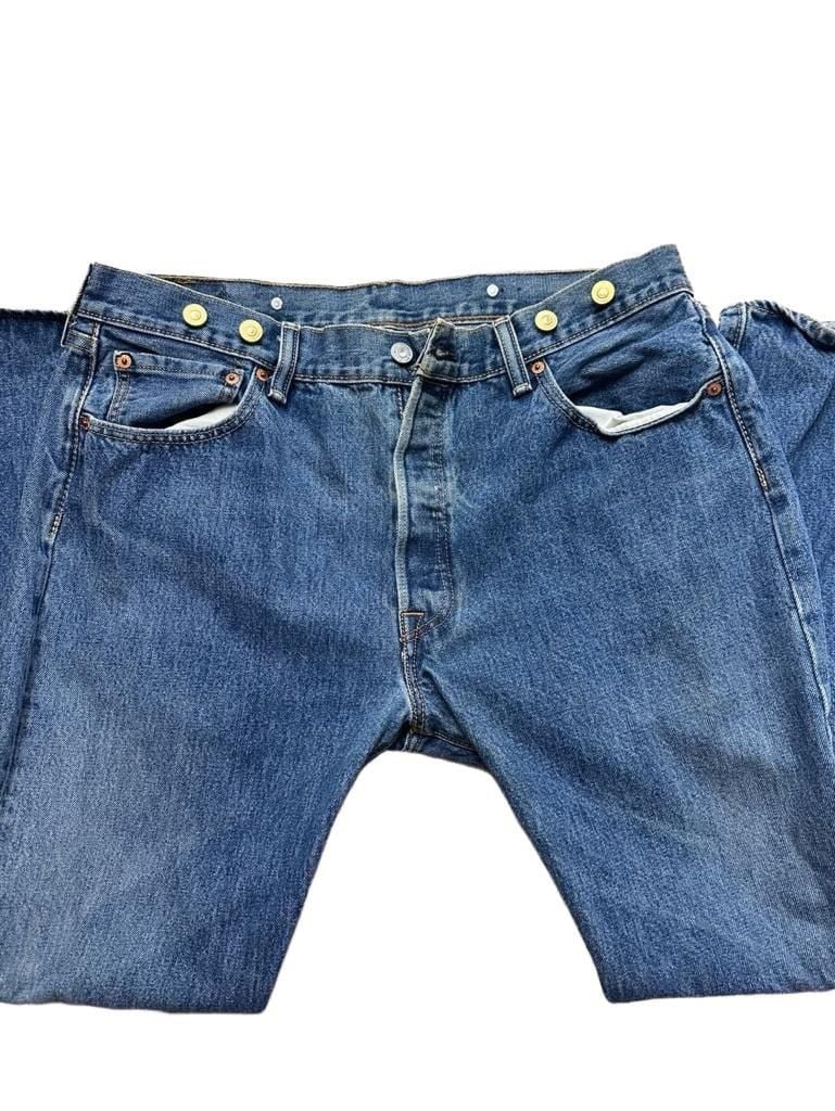 Levi's 501 Size 36x30 Medium Wash Denim Straight Leg Jeans 5