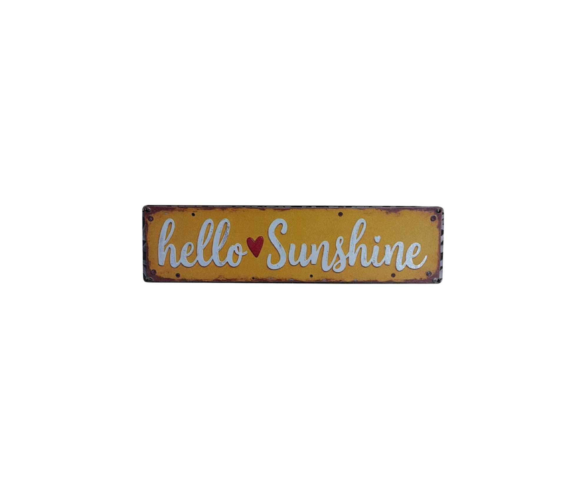“Hello Sunshine” Wooden Sign 3X12 Vintage Farmhouse Wall Sign 1