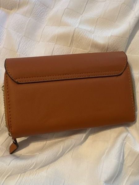 Forever Young Crossbody Wallet Phone Bag Brown PU Leather 4