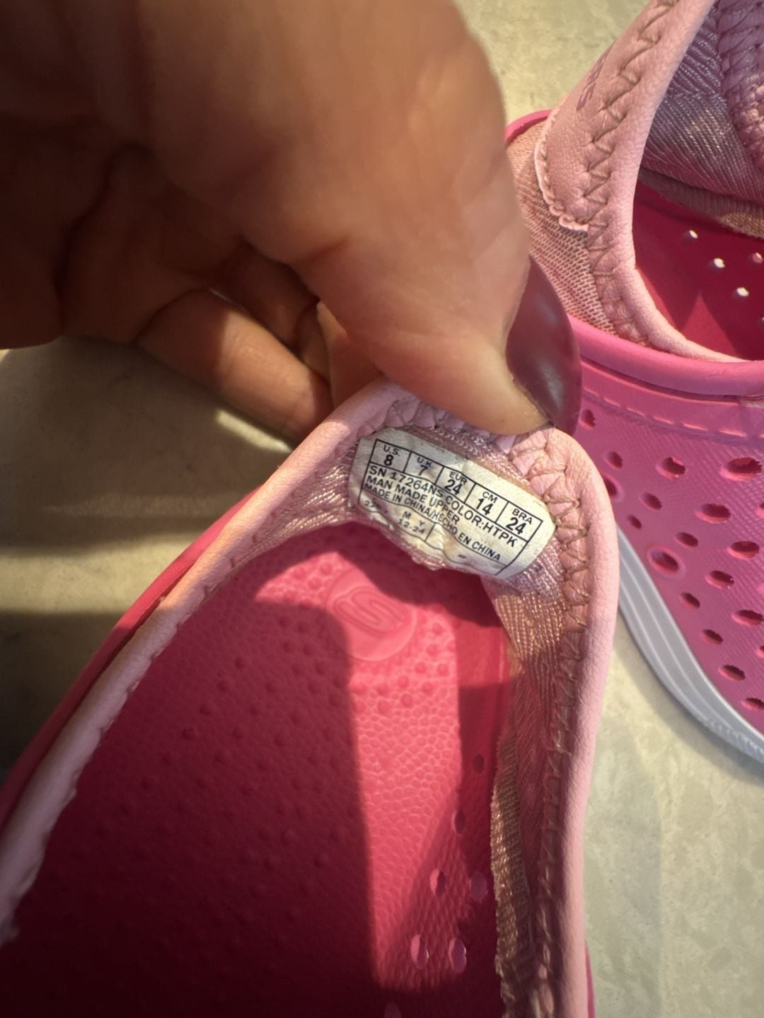 Skechers Toddler Girls Foamies Molded Slip-On Shoe Size 8 youth Pink 3