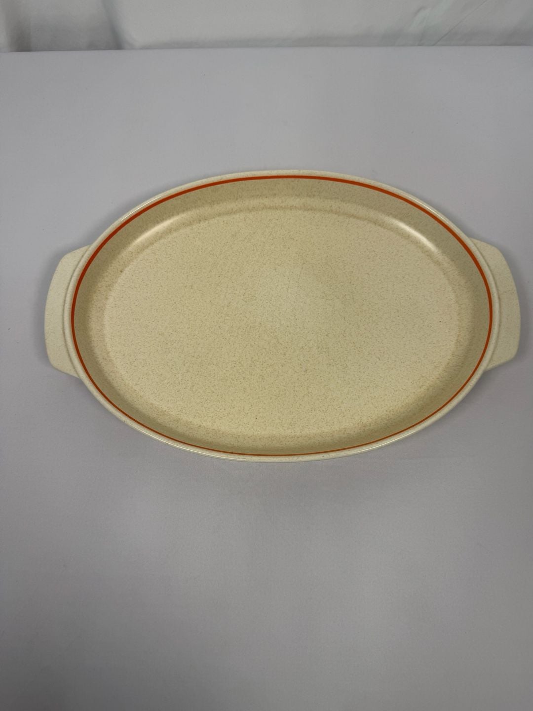Lenox Fire Flower Oval Roaster Platter Size 15 Inch Orange Stripe 1
