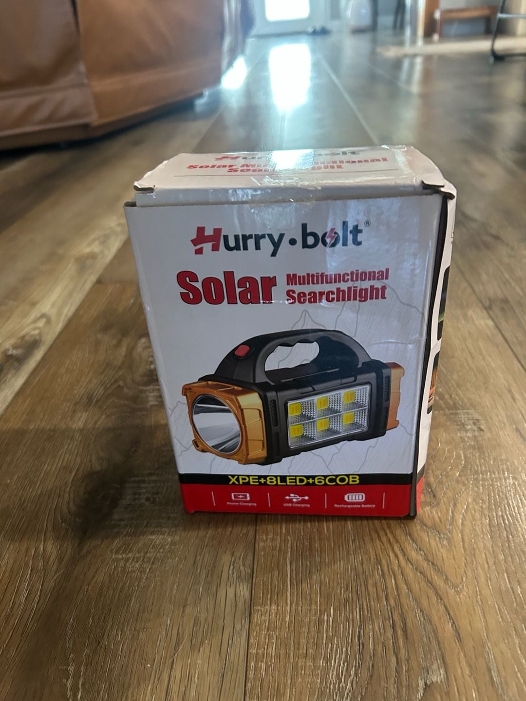 Hurry Bolt Solar Multifunctional Searchlight XPE+8LED+6COB 1