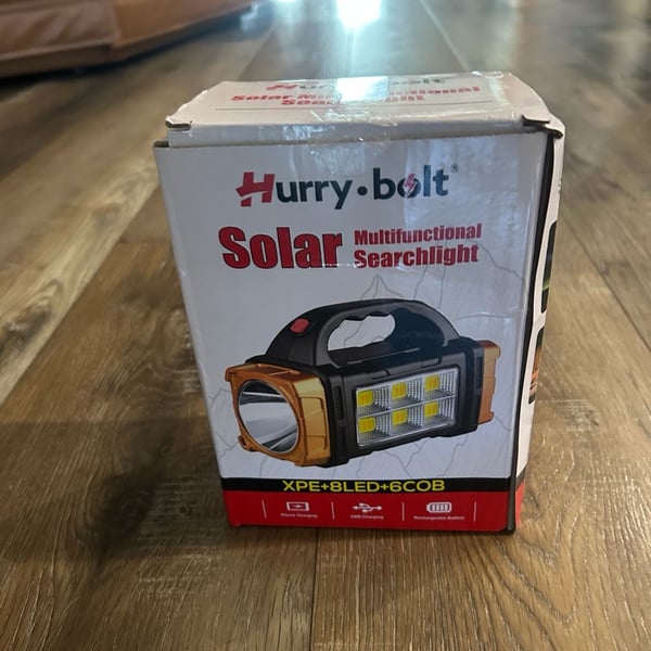 Hurry Bolt Solar Multifunctional Searchlight XPE+8LED+6COB