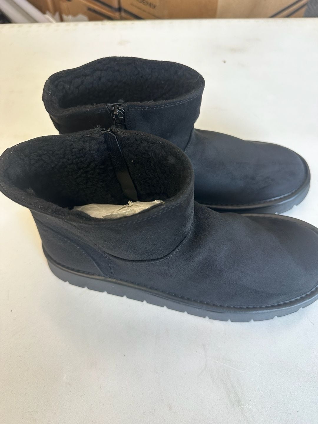 Universal Thread Cozy Ankle Boots Size 11 Black 5