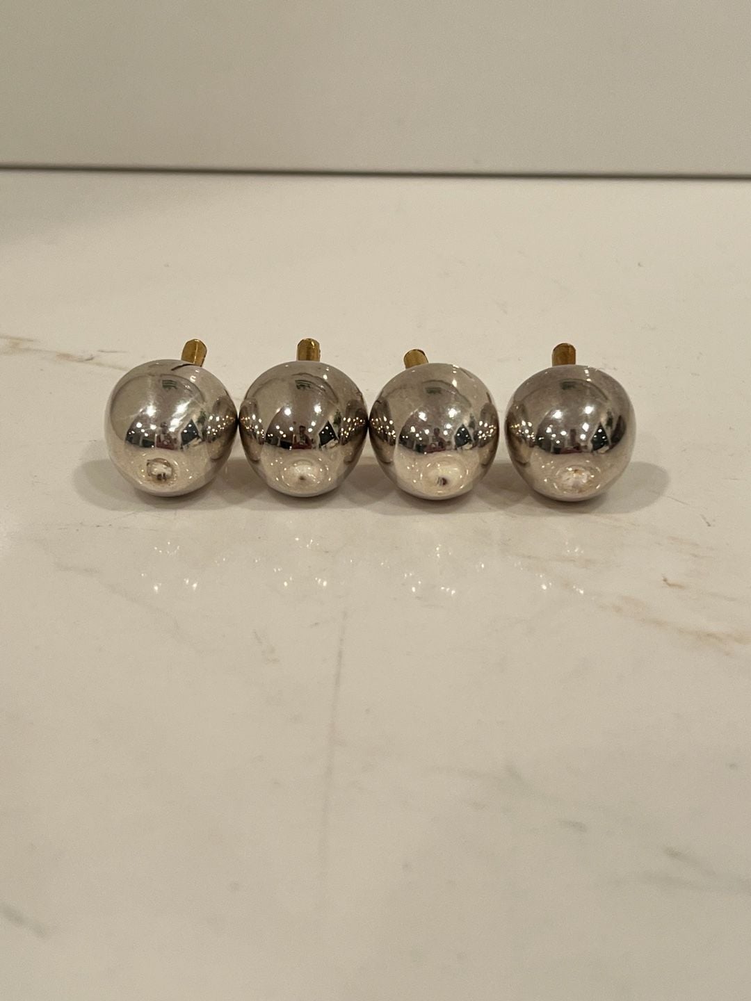 Silver Plate And Gold Tone Apple Place Card Holders Set Of Four 5