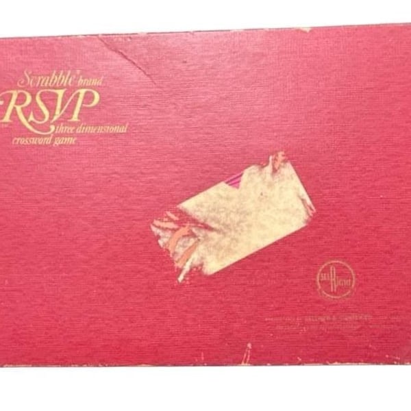 Selchow & Righter Scrabble RSVP Three Dimensional Crossword Game Vintage 1966