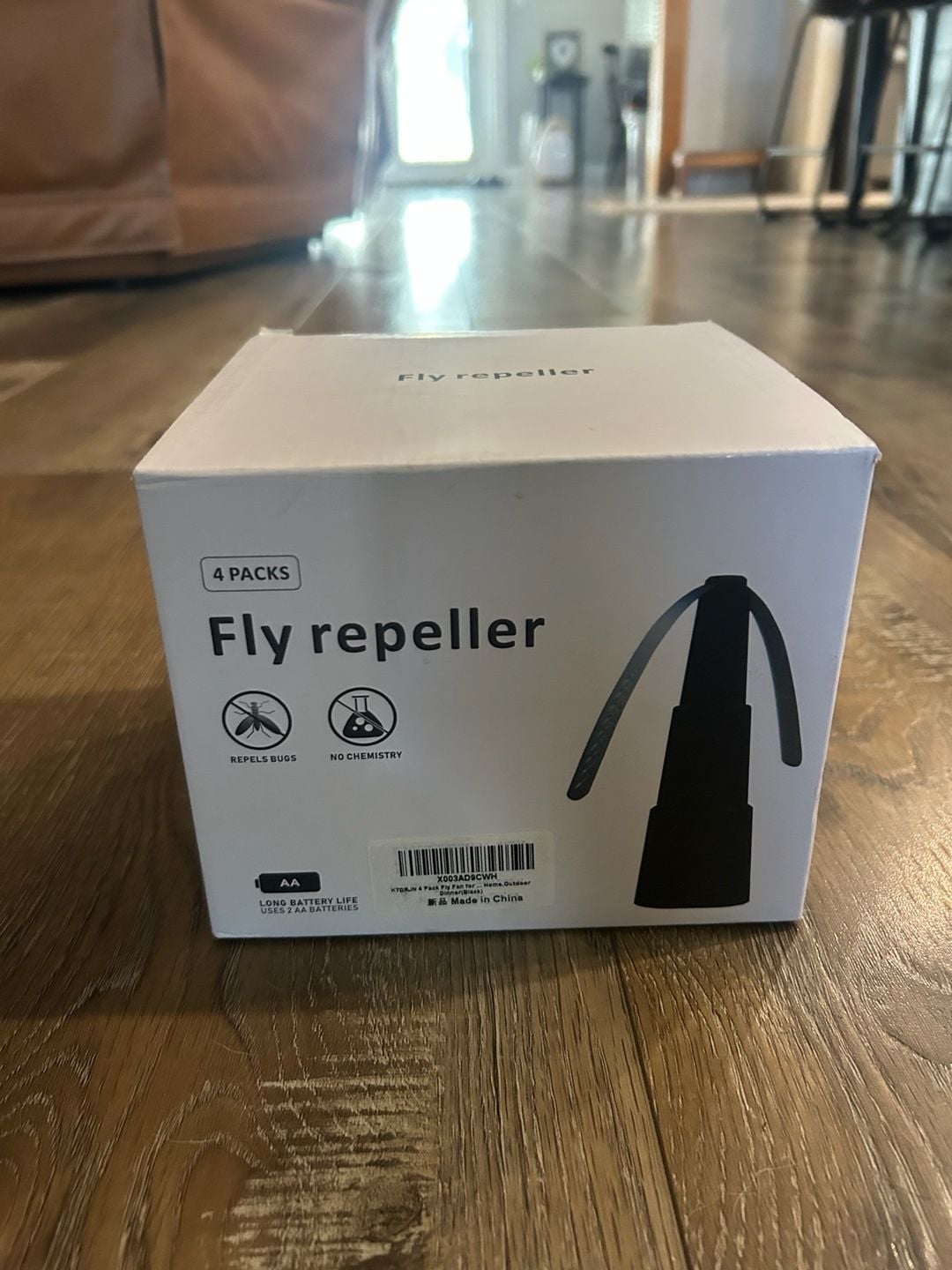 Fly Repellent Fan 4 Pack Black Portable Tabletop Pest Control 1