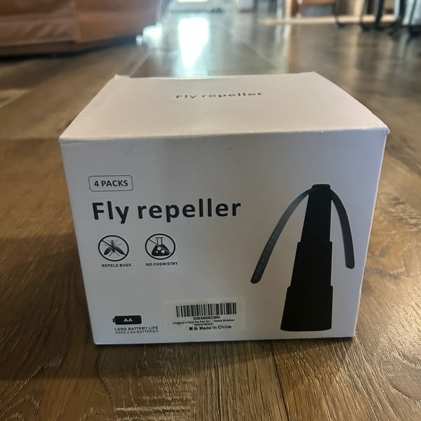 Fly Repellent Fan 4 Pack Black Portable Tabletop Pest Control