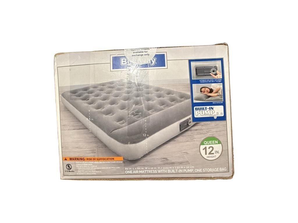 Bestway Queen Air Mattress Size Queen 12 In. Built-In Pump 1