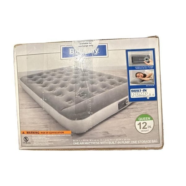 Bestway Queen Air Mattress Size Queen 12 In. Built-In Pump