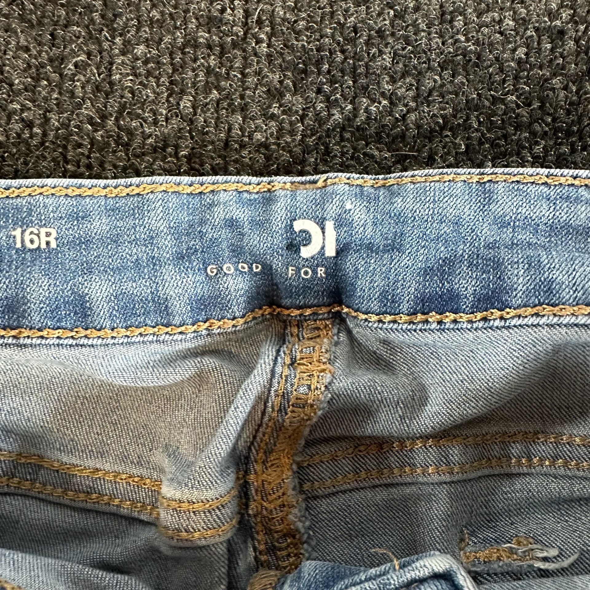 Sonoma Skinny Jeans Size 16R Light Wash Distressed 9