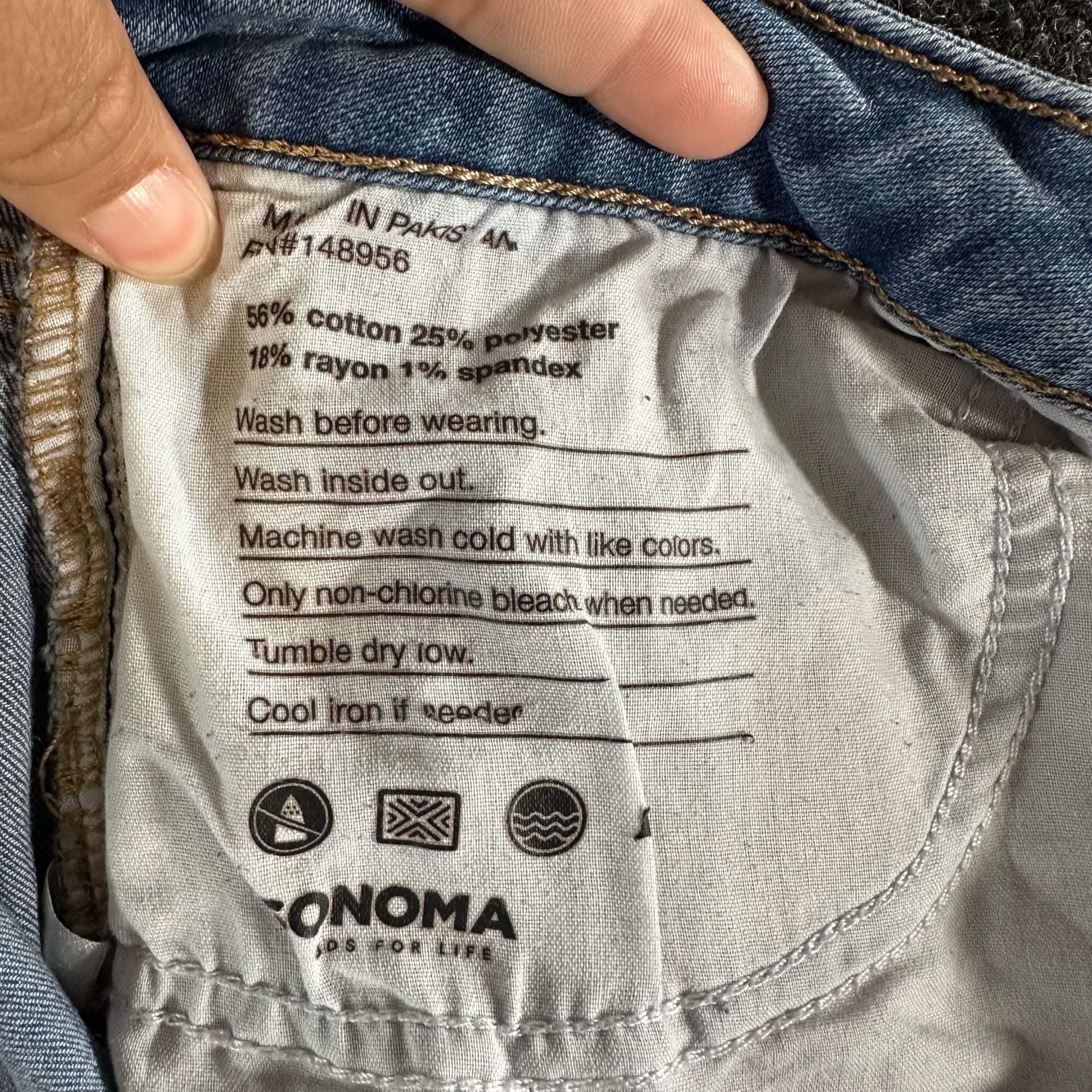 Sonoma Skinny Jeans Size 16R Light Wash Distressed 11