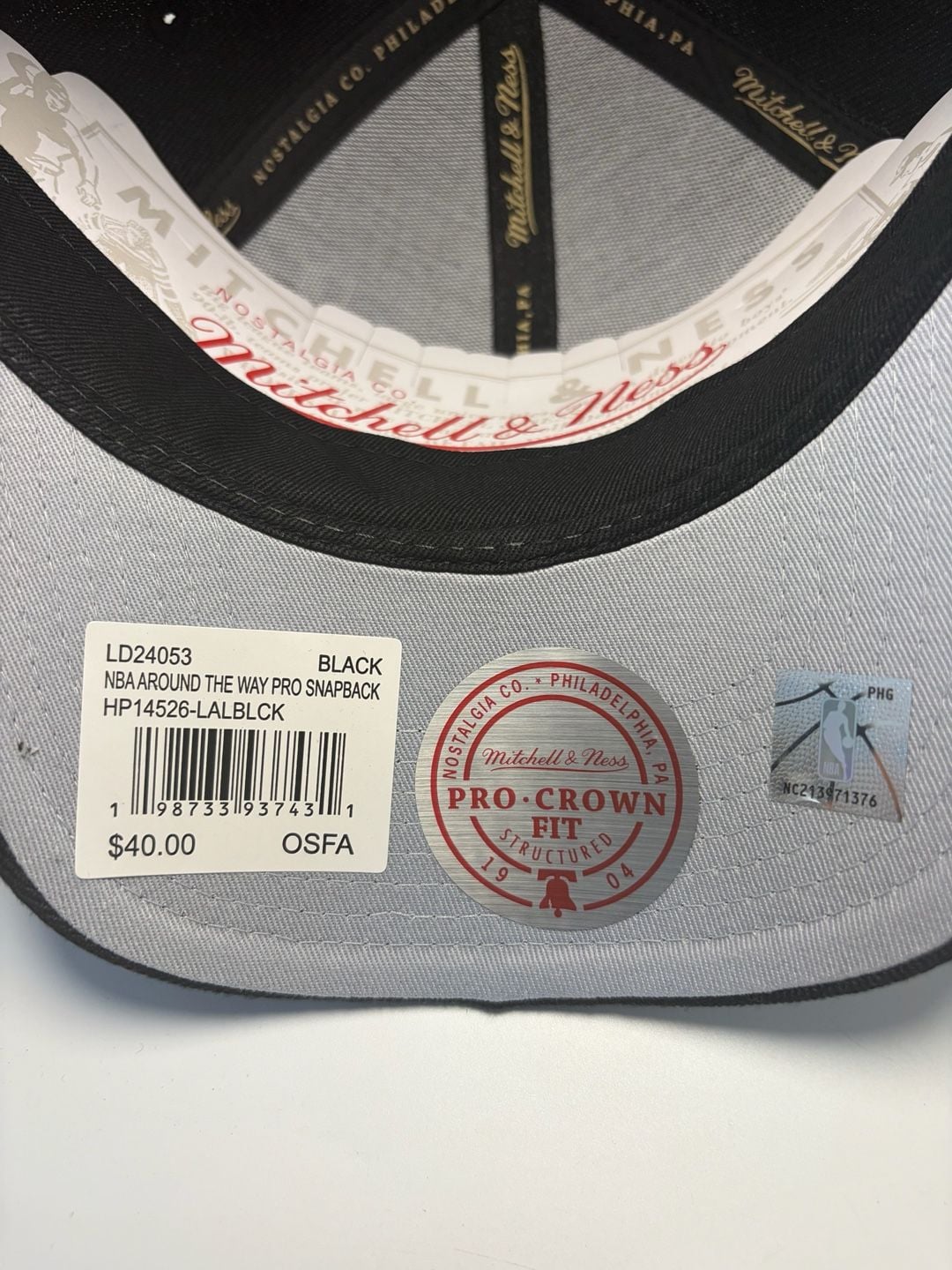 Mitchell & Ness Los Angeles Lakers Around The Way Pro Snapback Hat OSFA 10